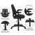Flash Furniture GO-WY-82-GG Black Mesh Padded Arms Mid Back Design Swivel Task Chair