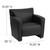 Flash Furniture 222-1-BK-GG Black LeatherSoft Upholstery Seat and Back Hercules Majesty Series Reception Chair