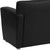 Flash Furniture 222-1-BK-GG Black LeatherSoft Upholstery Seat and Back Hercules Majesty Series Reception Chair