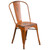 Flash Furniture ET-3534-OR-GG Orange Distressed Metal Curved Back with Vertical Slat Chair