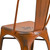 Flash Furniture ET-3534-OR-GG Orange Distressed Metal Curved Back with Vertical Slat Chair