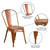 Flash Furniture ET-3534-OR-GG Orange Distressed Metal Curved Back with Vertical Slat Chair