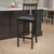 Flash Furniture XU-DG-6R6B-VRT-BAR-BLKV-GG Black Vinyl Seat Steel Black Powder Coated Frame Hercules Series Restaurant Bar Stool