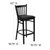 Flash Furniture XU-DG-6R6B-VRT-BAR-BLKV-GG Black Vinyl Seat Steel Black Powder Coated Frame Hercules Series Restaurant Bar Stool