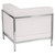 Flash Furniture ZB-IMAG-RIGHT-CORNER-WH-GG White LeatherSoft Upholstery Seat and Back Hercules Imagination Series Right Corner Chair