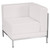 Flash Furniture ZB-IMAG-RIGHT-CORNER-WH-GG White LeatherSoft Upholstery Seat and Back Hercules Imagination Series Right Corner Chair