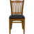 Flash Furniture XU-DGW0008VRT-CHY-BLKV-GG Vertical Wood Slat Back Black Vinyl Upholstered Seat Hercules Series Restaurant Chair