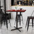 Flash Furniture XU-MAHTB-3636-T3030B-GG Mahogany Laminate Square Plastic Top PVC T-Mold Edge Table