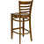 Flash Furniture XU-DGW0005BARLAD-CHY-GG Cherry Finish Beechwood Seat With Ladder Back Cherry Finish Beechwood Frame Hercules Series Restaurant Bar Stool