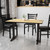 Flash Furniture XU-NATTB-3048-T0522-GG 48"W x 30"D x 31-1/8"H Melamine Core With Natural Laminate Finish Cast Iron Column With Black Powder Coated Finish Rectangular Dining Height Table