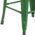 Flash Furniture CH-31320-30-GN-WD-GG Green Textured Wood Seat With Galvanized Steel Backless Bar Stool