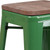 Flash Furniture CH-31320-30-GN-WD-GG Green Textured Wood Seat With Galvanized Steel Backless Bar Stool
