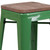 Flash Furniture CH-31320-30-GN-WD-GG Green Textured Wood Seat With Galvanized Steel Backless Bar Stool