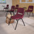 Flash Furniture RUT-EO1-BY-RTAB-GG Burgundy Flip-Up Right Handed Plastic Tablet Arm Seat and Back Hercules Series Ergonomic Shell Chair