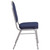 Flash Furniture FD-C01-S-2-GG Navy Blue Fabric Upholstered Silver Powder Coated Frame Finish Hercules Series Stacking Banquet Chair