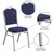 Flash Furniture FD-C01-S-2-GG Navy Blue Fabric Upholstered Silver Powder Coated Frame Finish Hercules Series Stacking Banquet Chair