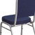 Flash Furniture FD-C01-S-2-GG Navy Blue Fabric Upholstered Silver Powder Coated Frame Finish Hercules Series Stacking Banquet Chair