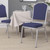 Flash Furniture FD-C01-S-2-GG Navy Blue Fabric Upholstered Silver Powder Coated Frame Finish Hercules Series Stacking Banquet Chair