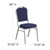 Flash Furniture FD-C01-S-2-GG Navy Blue Fabric Upholstered Silver Powder Coated Frame Finish Hercules Series Stacking Banquet Chair