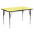 Flash Furniture XU-A3060-REC-YEL-T-A-GG 60" W x 30" D x 21.12" - 30.12" Adjustable Height Rectangular Yellow Activity Table