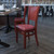 Flash Furniture XU-DG-W0094B-WAL-BURV-GG Solid Wood Back Burgundy Vinyl Upholstered Seat Lacey Series Restaurant Chair