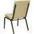 Flash Furniture XU-CH-60096-BGE-GG Beige 19" Width Gold Vein Frame Finish Hercules Series Stacking Church Chair
