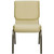 Flash Furniture XU-CH-60096-BGE-GG Beige 19" Width Gold Vein Frame Finish Hercules Series Stacking Church Chair