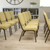 Flash Furniture XU-CH-60096-BGE-GG Beige 19" Width Gold Vein Frame Finish Hercules Series Stacking Church Chair