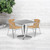 Flash Furniture TLH-ALUM-32SQ-020BGECHR2-GG Beige Steel Square Table Set with 2 Chairs