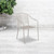 Flash Furniture CO-3-SIL-GG Light Gray Steel with Arms Curved Round Back and Seat Patio Stacking Armchair