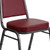 Flash Furniture FD-BHF-1-SILVERVEIN-BY-GG Burgundy Vinyl Upholstered Trapezoidal Back Panel Silver Vein Powder Coated Frame Finish Hercules Series Stacking Banquet Chair