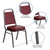 Flash Furniture FD-BHF-1-SILVERVEIN-BY-GG Burgundy Vinyl Upholstered Trapezoidal Back Panel Silver Vein Powder Coated Frame Finish Hercules Series Stacking Banquet Chair