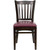 Flash Furniture XU-DGW0008VRT-WAL-BURV-GG Vertical Wood Slat Back Burgundy Vinyl Upholstered Seat Hercules Series Restaurant Chair