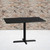 Flash Furniture XU-BLKTB-3048-T2230-GG 48"W x 30"D x 31-1/8"H Melamine Core Cast Iron Columns With Black Powder Coated Rectangular Dining Height Table