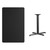 Flash Furniture XU-BLKTB-3048-T2230-GG 48"W x 30"D x 31-1/8"H Melamine Core Cast Iron Columns With Black Powder Coated Rectangular Dining Height Table