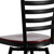 Flash Furniture XU-6F8B-LADSWVL-MAHW-GG Mahogany Finish Plywood Swivel Seat with Metal Ladder Back Hercules Series Bar Stool
