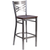 Flash Furniture XU-6F8B-CLR-BAR-WALW-GG Walnut Finish Seat Steel Frame With Clear Coat Finish Hercules Series Restaurant Bar Stool