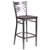 Flash Furniture XU-6F8B-CLR-BAR-WALW-GG Walnut Finish Seat Steel Frame With Clear Coat Finish Hercules Series Restaurant Bar Stool