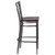 Flash Furniture XU-6F8B-CLR-BAR-WALW-GG Walnut Finish Seat Steel Frame With Clear Coat Finish Hercules Series Restaurant Bar Stool
