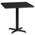Flash Furniture XU-BLKTB-2424-T2222-GG 24" W Black Cast Iron Column Powder Coated and Laminate Finish Square Table