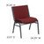 Flash Furniture XU-60555-BY-GG Burgundy Patterned Polyester Upholstery Silver Vein Powder Coated Frame Finish Hercules Series Big and Tall Extra Wide Stacking Chair