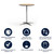 Flash Furniture XA-24-COTA-GG Round BirchWood Top Black PVC Edge Cocktail/Pub Table