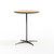 Flash Furniture XA-24-COTA-GG Round BirchWood Top Black PVC Edge Cocktail/Pub Table