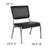 Flash Furniture XU-DG-60442-660-2-BV-GG Black 1500 Lb. Weight Capacity Silver Vein Frame Finish Hercules Series Bariatric Stacking Chair