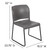 Flash Furniture RUT-238A-GY-GG Gray Metal Frame Polypropylene Seat and Back Hercules Series Reception Chair