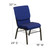 Flash Furniture XU-CH-60096-NVY-DOT-BAS-GG Navy Blue 19" Width Gold Vein Frame Finish Hercules Series Stacking Church Chair