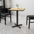 Flash Furniture XU-NATTB-2424-T2222-GG 24"W x 24"D x 31-1/8"H Melamine Core With Natural Laminate Finish Cast Iron Column With Black Powder Coated Finish Square Dining Height Table