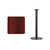 Flash Furniture XU-MAHTB-2424-TR18B-GG Mahogany Laminate Square Plastic Top PVC T-Mold Edge Table