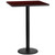 Flash Furniture XU-MAHTB-2424-TR18B-GG Mahogany Laminate Square Plastic Top PVC T-Mold Edge Table