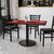 Flash Furniture XU-MAHTB-3048-TR24-GG 48”W x 30”D x 31-1/8”H Melamine Core With Mahogany Laminate Finish Cast Iron Column With Black Powder Coated Finish Rectangular Dining Height Table